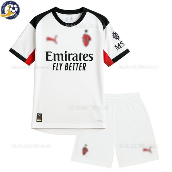 AC Milan Away Kids Football Kit 2025/26 - Front View
