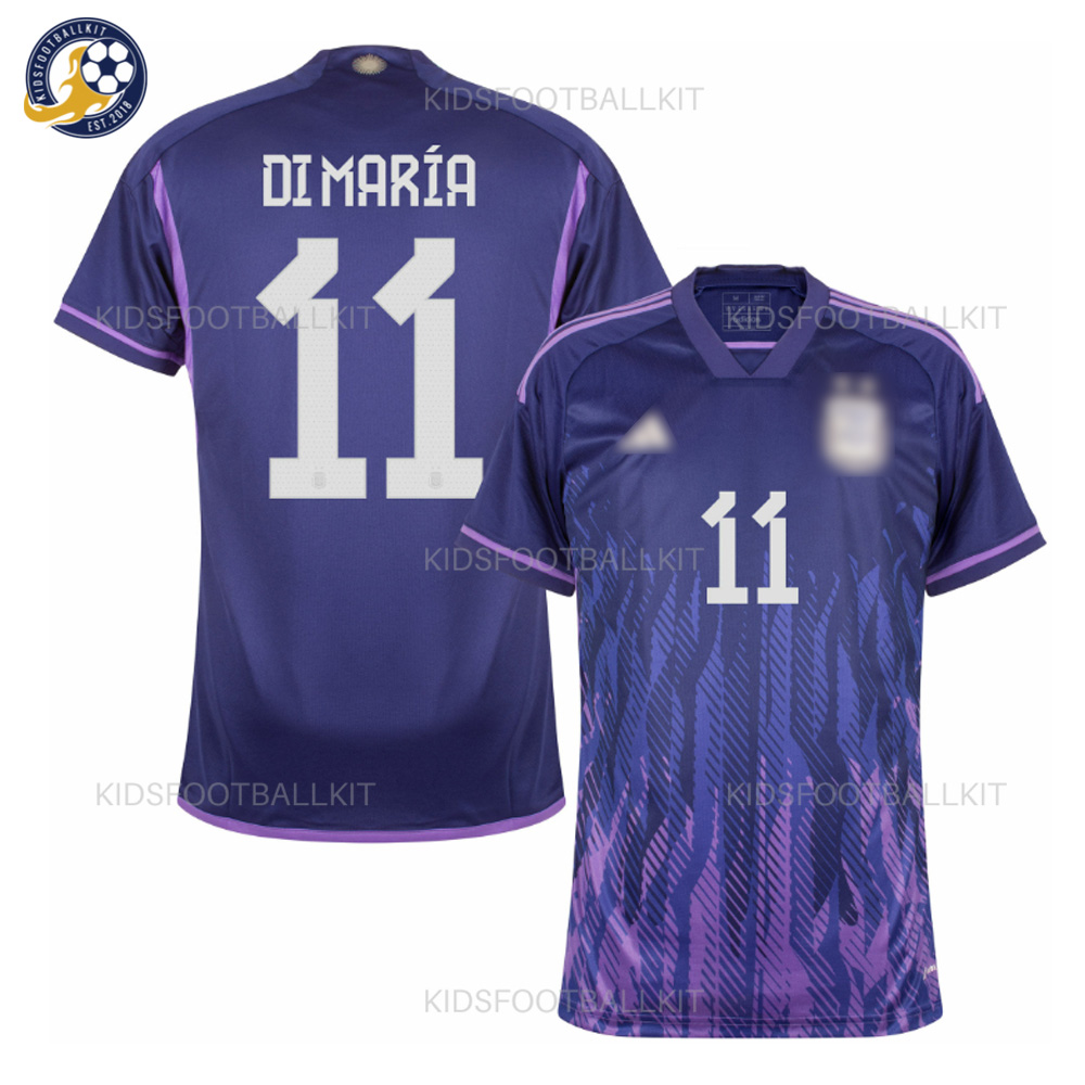 Argentina Away Men Football Shirt 2022 DI MARIA 11 Printed