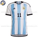 Argentina Home Men Shirt 2022 DI MARIA 11 - Front View