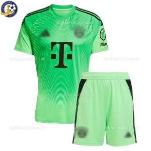 Bayern Munich Green Goalkeeper Kids Football Kit 25/26 - Front View