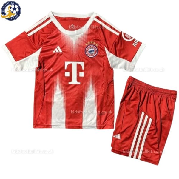Bayern Munich Home Kids Football Kit 25/26 - Front View