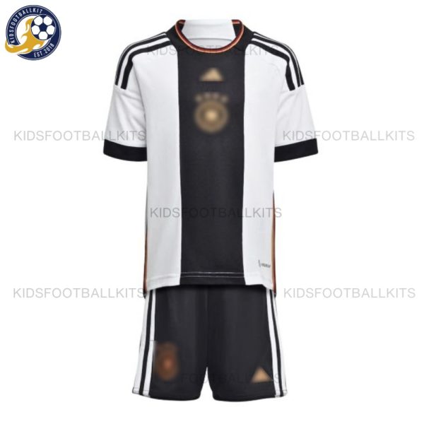 Germany Home Kids Football Kit 2022 - Front View No Socks