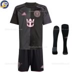 Inter Miami 25/26 Away Kids Football Kit - Front View With Socks