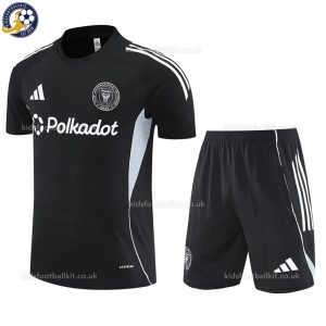 Inter Miami 25/26 Black Training Kids Football Kit - Front View