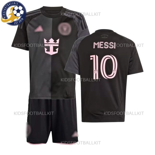 Inter Miami 25/26 MESSI 10 Away Kids Football Kit - Front View