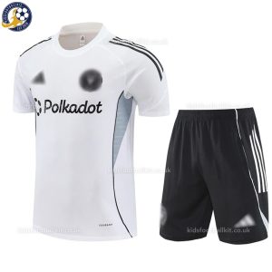 Inter Miami 25/26 White Training Kids Football Kit - Front View