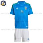 Italy Chiesa 14 Home Kid Football Kit 2024 - No Socks