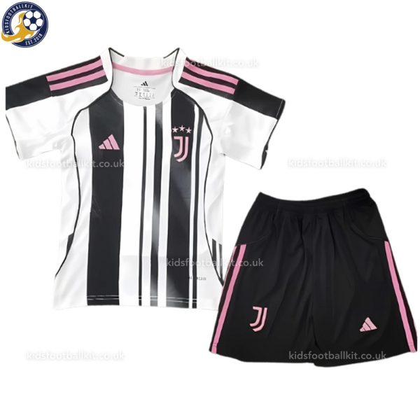 Juventus Home Kids Football Kit 2025/26 - Front View