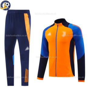 Juventus Men Training Football Tracksuit 24/25 - Orange Navy - Front View