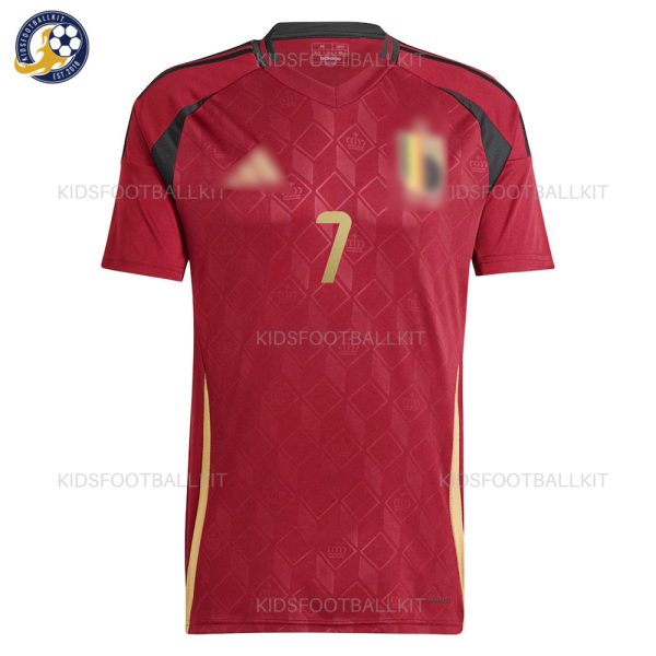 Belgium Home Men Shirt 2024 DE BRUYNE 7 - Front View