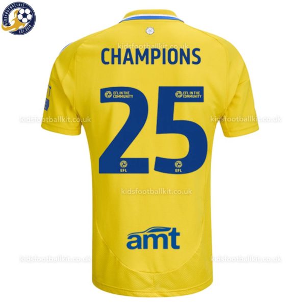 Leeds Utd Champions 25 Away Men Football Shirt 2024/25 - Back View