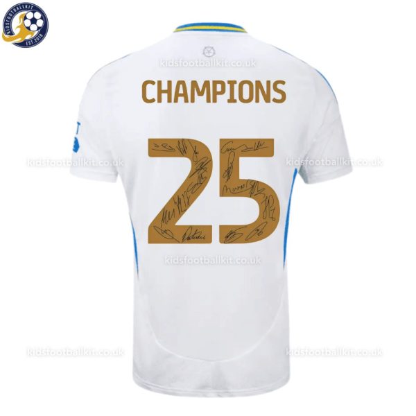 Leeds Utd Signature Champions 25 Home Men Football Shirt 2024/25 - Back View