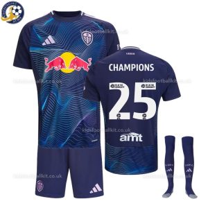Leeds United Champions 25 Third Kids Football Kit 2024/25 - Over View