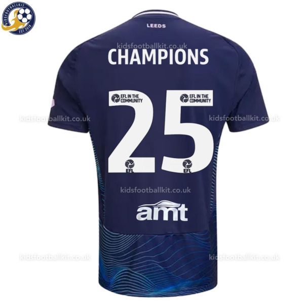 Leeds Utd Champions 25 Third Men Football Shirt 2024/25 - Back View