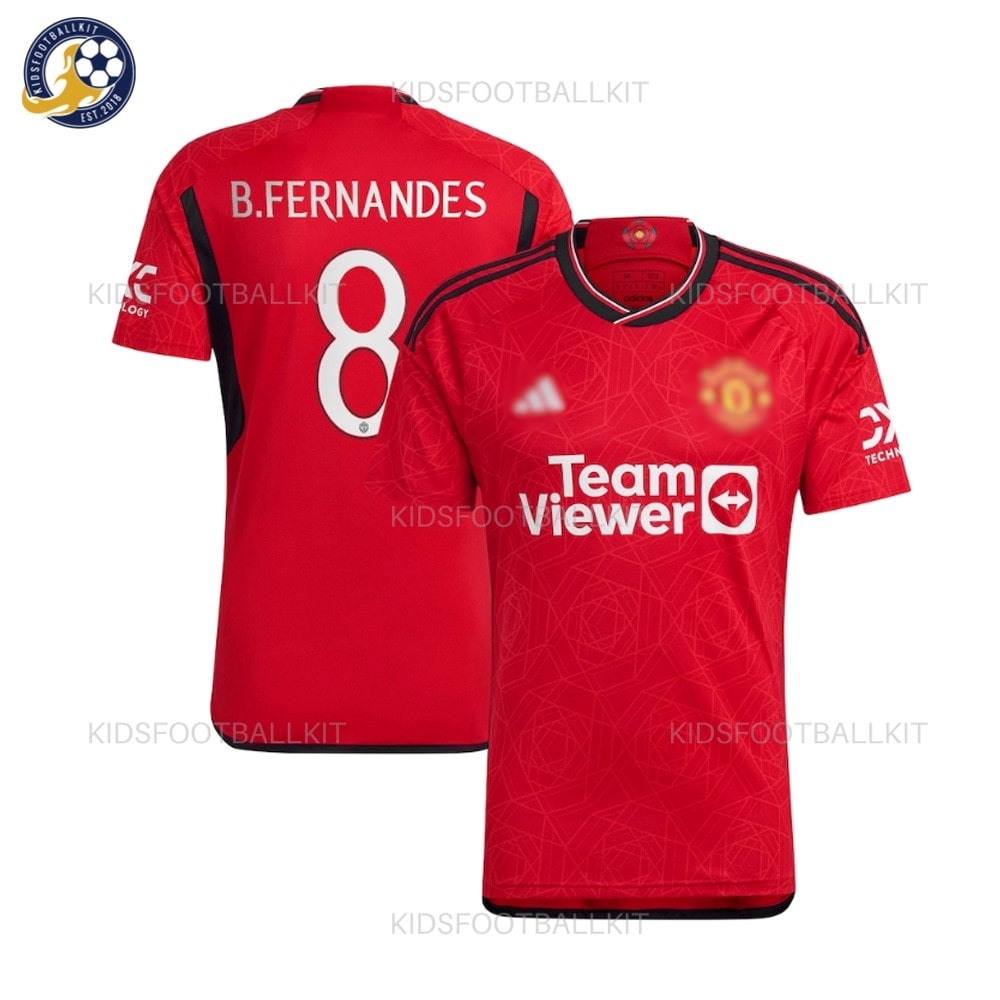Manchester Unt Home Men Football Shirt 2023/24 B.FERNANDES 8 Printed – Fan Version