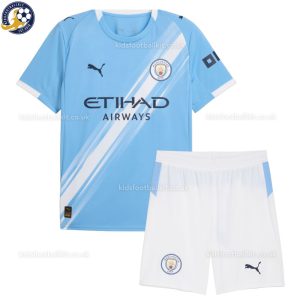 Manchester City Home Kids Football Kit 2025/26 - Front View