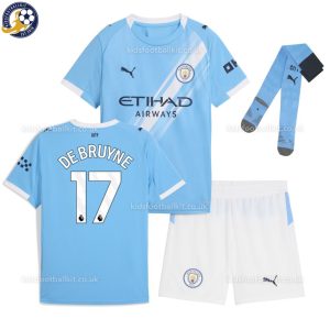 Manchester City DE BRUYNE 17 Home Kids Football Kit 25/26 - Over View
