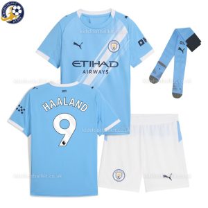 Manchester City HAALAND 9 Home Kids Football Kit 25/26 - Over View