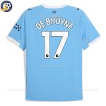 Man City DE BRUYNE 17 Home Men Football Shirt 25/26 - Back View