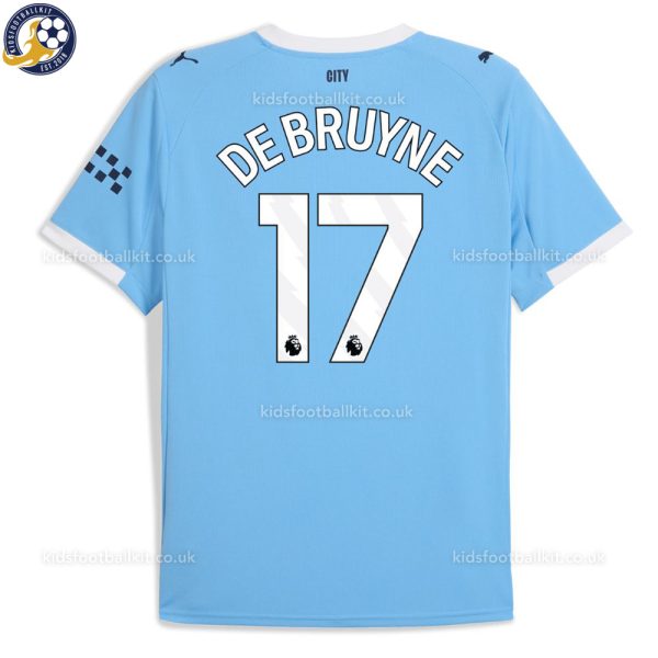 Man City DE BRUYNE 17 Home Men Football Shirt 25/26 - Back View