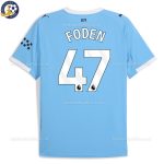 Man City FODEN 47 Home Men Football Shirt 25/26 - Back View