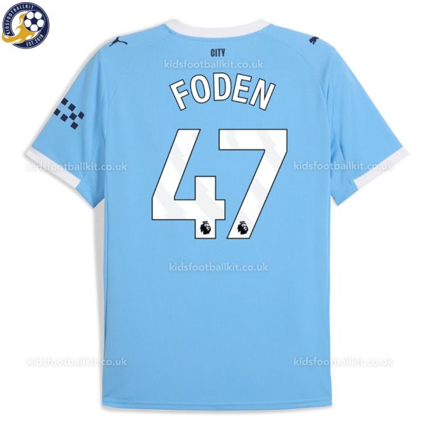 Man City FODEN 47 Home Men Football Shirt 25/26 - Back View