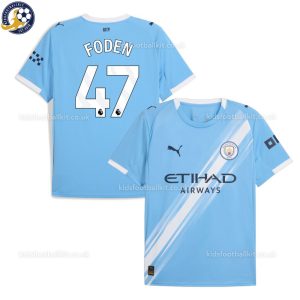 Man City FODEN 47 Home Men Football Shirt 25/26 - Over View