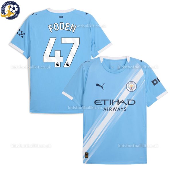 Man City FODEN 47 Home Men Football Shirt 25/26 - Over View