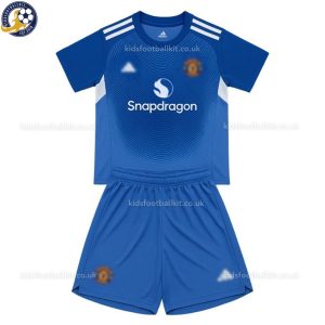 Manchester Unt Blue Goalkeeper Kids Football Kit  2025/26 (No Socks) - Fan Version