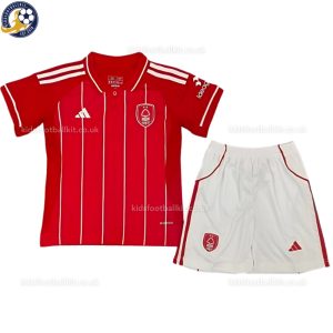 Nottingham Forest Home Kids Football Kit 2025/26 - Front View