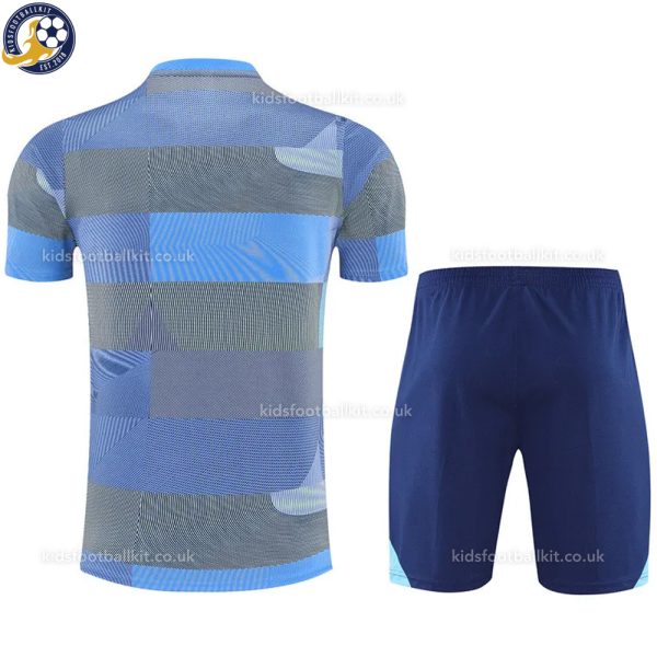 Real Madrid Blue Training Kids Football Kit 24/25 - Back View