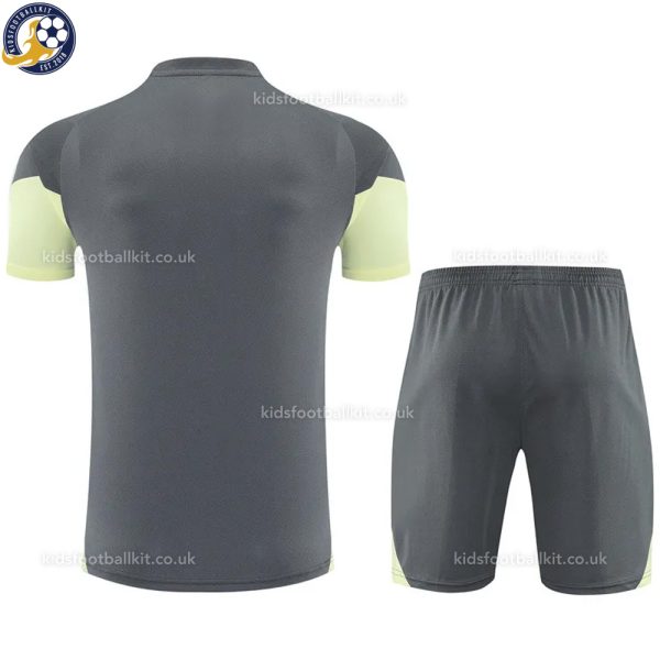 Real Madrid Grey Training Kids Football Kit 24/25 - Back View