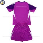 Real Madrid 2025/26 Purple Goalkeeper Kids Football Kit - Back View