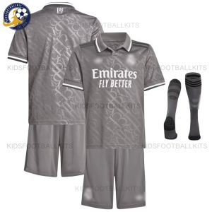Real Madrid Third 24 25 Kid Football Kit - With Socks