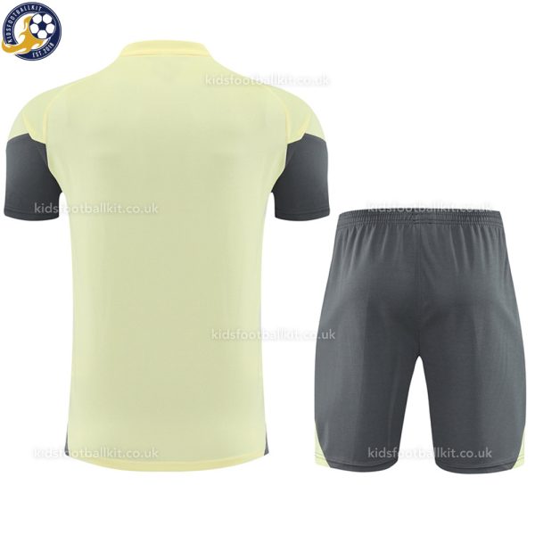 Real Madrid Yellow Training Kids Football Kit 24/25 - Back View