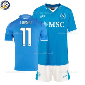 SSC Napoli LAKAKU 11 Home Kids Football Kit 24/25 - Front View