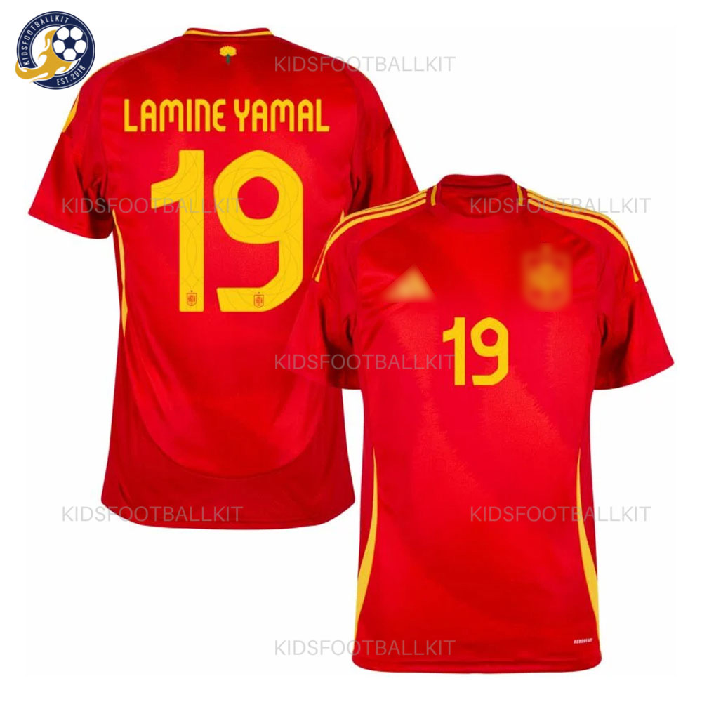 Spain Home Men Football Shirt 2024 LAMINE YAMAL 19 Printed