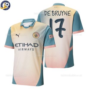 Man City DE BRUYNE 17 'Definitely City' Men Football Shirt 24//25 - Over View