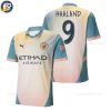 Man City HAALAND 9 'Definitely City' Men Football Shirt 24//25 - Over View