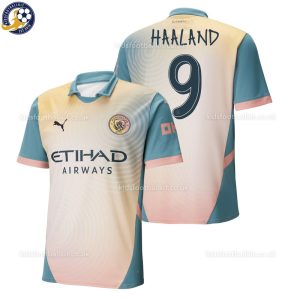 Man City HAALAND 9 'Definitely City' Men Football Shirt 24//25 - Over View