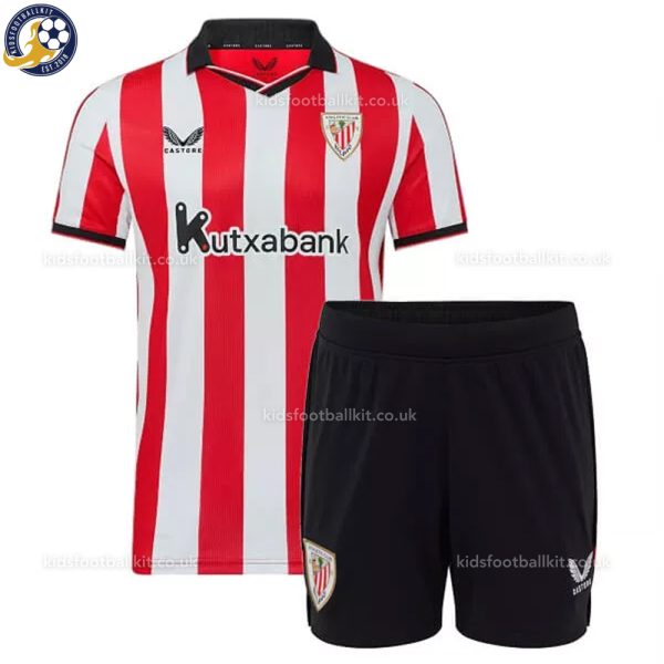 Athletic Bilbao Home Kids Football Kit 2025/26 - Front View