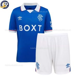 Rangers Home Kids Football Kit 2025/26 - Front View