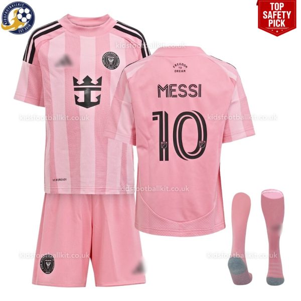 Inter Miami 25/26 Home Kids Football Kit MESSI 10 - Overview With Socks Top Safety Pick