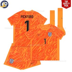 England Goalkeeper Kids Kit 2024/25 PICKFORD 1 Top Safety Pick