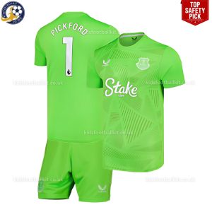 Everton PICKFORD 1 Goalkeeper Kids Football Kit 2024/25 Top Safety Pick