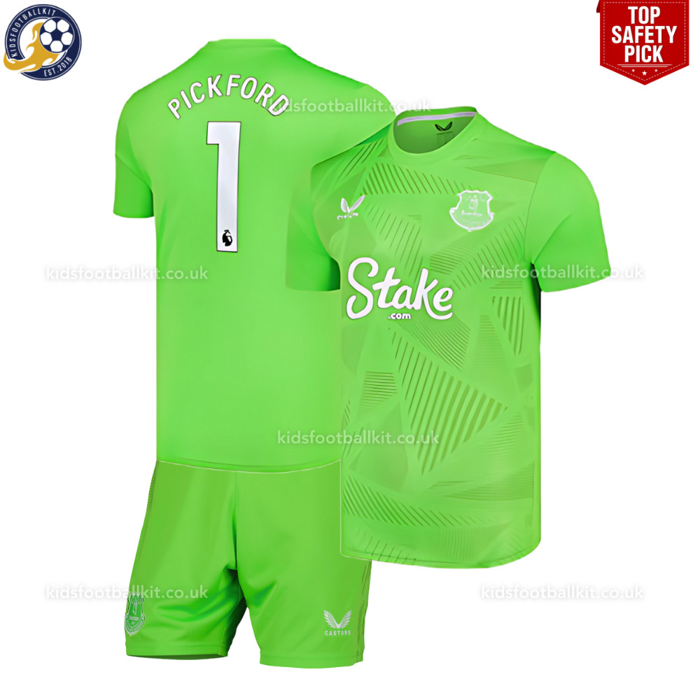 Everton PICKFORD 1 Goalkeeper Kids Football Kit 2024/25 (No Socks)