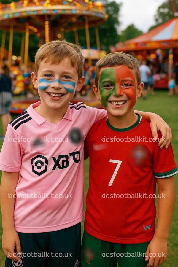 Messi & Ronaldo Kids Football Kit Combo - AI GEN VER 6