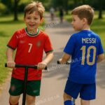 Ronaldo & Messi Kids Football Kit Combo - AI GEN