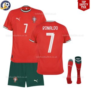 Portugal 25/26 RONALDO 7 Home Kids Football Kit - Overview With Socks9 Top Safety Pick