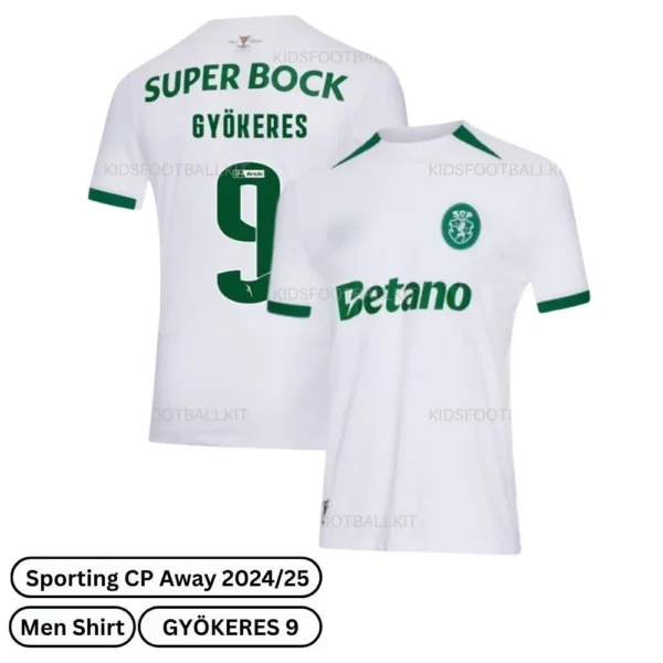 Sporting Cp GyöKeres 9 Away Men Shirt 24/25 | Full Gift Set
